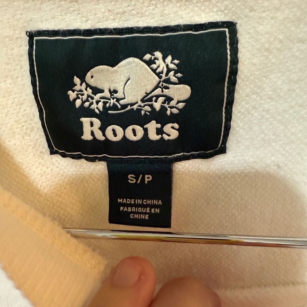 Roots Cream Sweatshirt Colorful Roots Raised Lettering - Picture 4 of 5